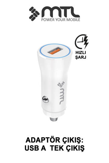 18W QC 3.0 Hızlı Şarj Destekli Akım Korumalı Led Göstergeli USB Araç Şarj Cihazı MT 1812 - 2