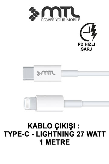 20W Ultra Hızlı Çift Çıkış Type-C + USB Adaptör + Type-C to iPhone Lightning Kablo Şarj Seti MT1750 - 3