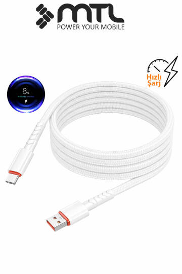 3.4A USB to Type-C Hızlı Şarj ve Data Kablosu Hasır 1 Metre MT2015 - 10