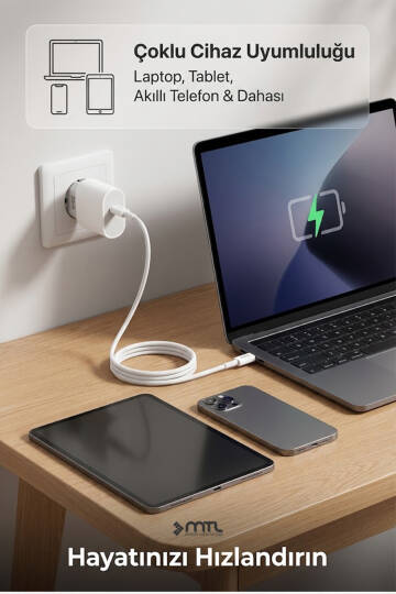 35W PD GaN Type-C Adaptör Ve Type-C Kablo GaN Şarj Seti MT1735 - 3