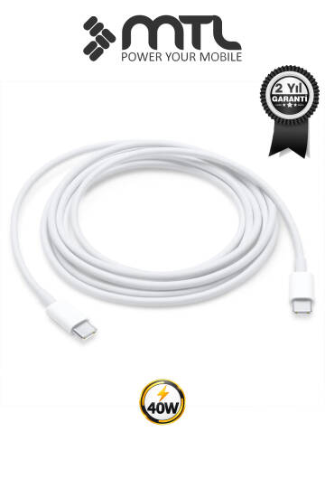 40W PD Type-C to Type-C Silikon Hızlı Şarj ve Data Kablosu 1 Metre MT2602