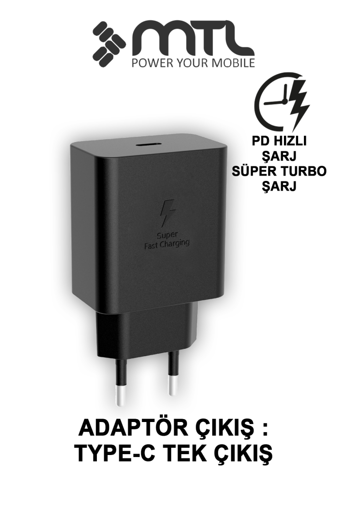 45W Süper Hızlı 2.0 Type-C Adaptör + Type-C to Type-C Kablo Süper Fast Şarj Seti MT 1745 - 2