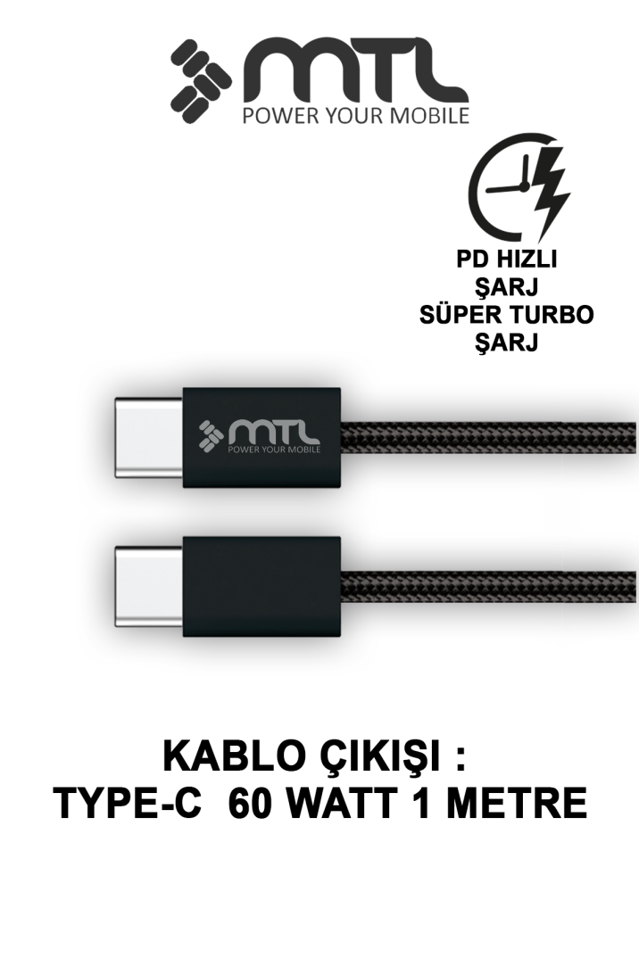 45W Süper Hızlı 2.0 Type-C Adaptör + Type-C to Type-C Kablo Süper Fast Şarj Seti MT 1745 - 3