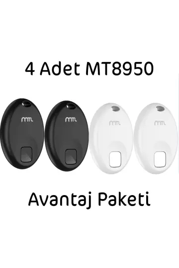 4'Lü Set GPS Konum Takip Cihazı Apple Bul/Find My Uyumlu MT8950