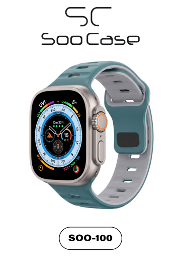 Apple Watch Serisi Uyumlu Suya Dayanıklı Çift Yönlü Esnek Silikon Kayış Kordon SOO-100 - 10