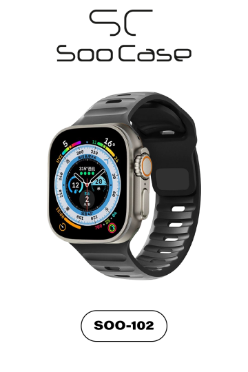 Apple Watch Tüm Seriler Uyumlu Suya Dayanıklı Esnek Silikon Okyanus Kayış Kordon SOO-102 - 10