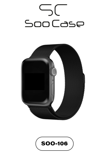 Apple Watch Tüm Serilerle Uyumlu Paslanmaz Çelik Hasır Milanese Kordon SOO-106 - 29