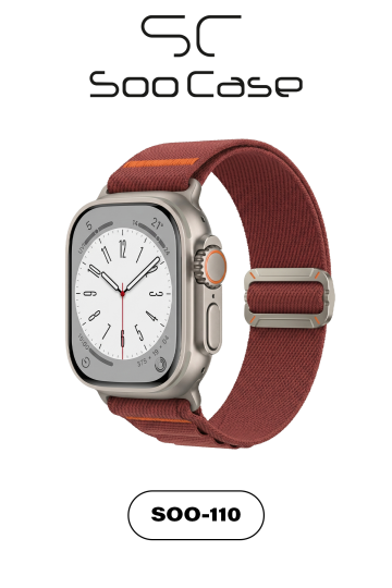 Apple Watch Ultra Uyumlu Titanyum Kancalı Alpine Dokuma Kordon Kayış SOO-110 - 8