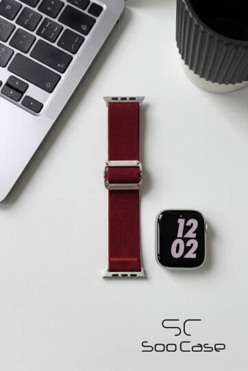 Apple Watch Ultra Uyumlu Titanyum Kancalı Alpine Dokuma Kordon Kayış SOO-110 - 10