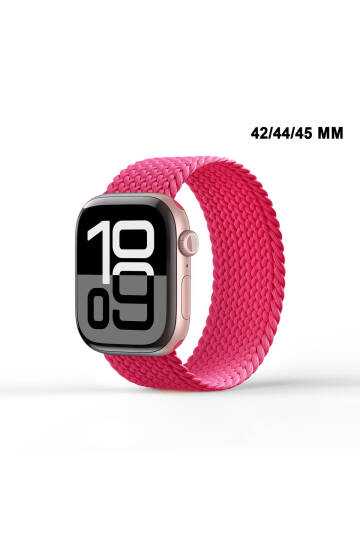 Apple Watch Uyumlu 1/2/3/4/5/6/SE/7/8/9Seri 42/44/45/49MM Solo Loop Kordon Kayış Silikon LBeden MT94