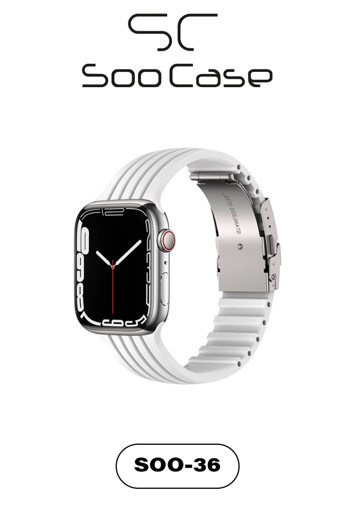 Apple Watch Uyumlu 1/2/3/4/5/6/SE/7/8/9Seri 42/44/45/49MM Klipsli Kordon Kayış Silikon MT36 - 12