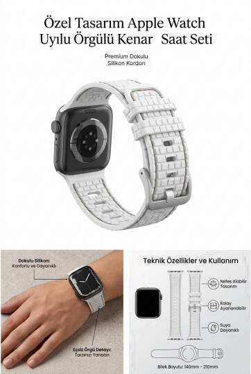 Apple Watch Uyumlu 1/2/3/4/5/6/SE/7/8/9Seri 42/44/45/49MM Kordon Kayış Silikon MT78 - 4