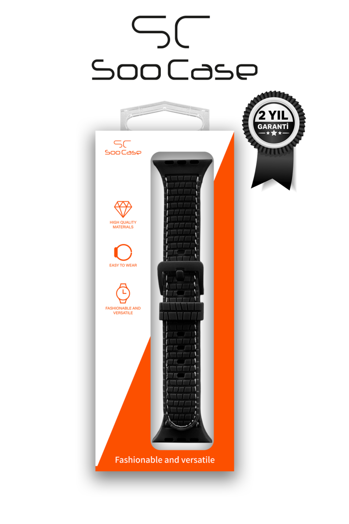 Apple Watch Uyumlu 1/2/3/4/5/6/SE/7/8/9Seri 42/44/45/49MM Kordon Kayış Silikon MT78 - 15