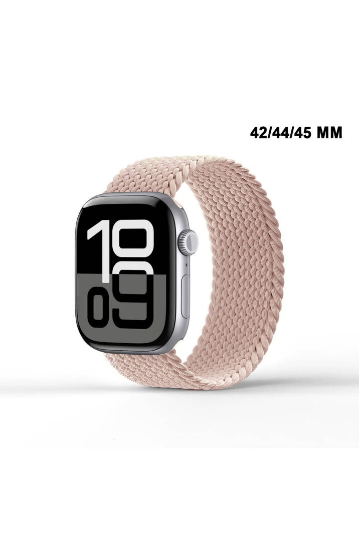 Apple Watch Uyumlu 1/2/3/4/5/6/SE/7/8/9Seri 42/44/45/49MM Solo Loop Kordon Kayış Silikon SBeden MT94 - 1