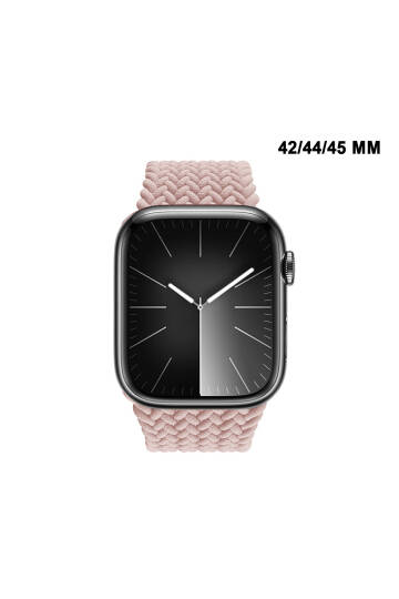 Apple Watch Uyumlu 1/2/3/4/5/6/SE/7/8/9Seri 42/44/45/49MM Solo Loop Kordon Kayış Silikon SBeden MT94 - 2