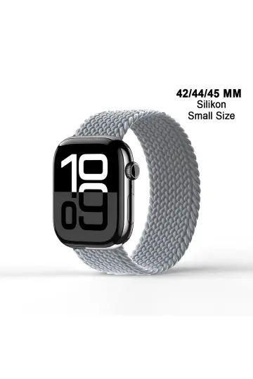 Apple Watch Uyumlu 1/2/3/4/5/6/SE/7/8/9Seri 42/44/45/49MM Solo Loop Kordon Kayış Silikon SBeden MT94 - 20
