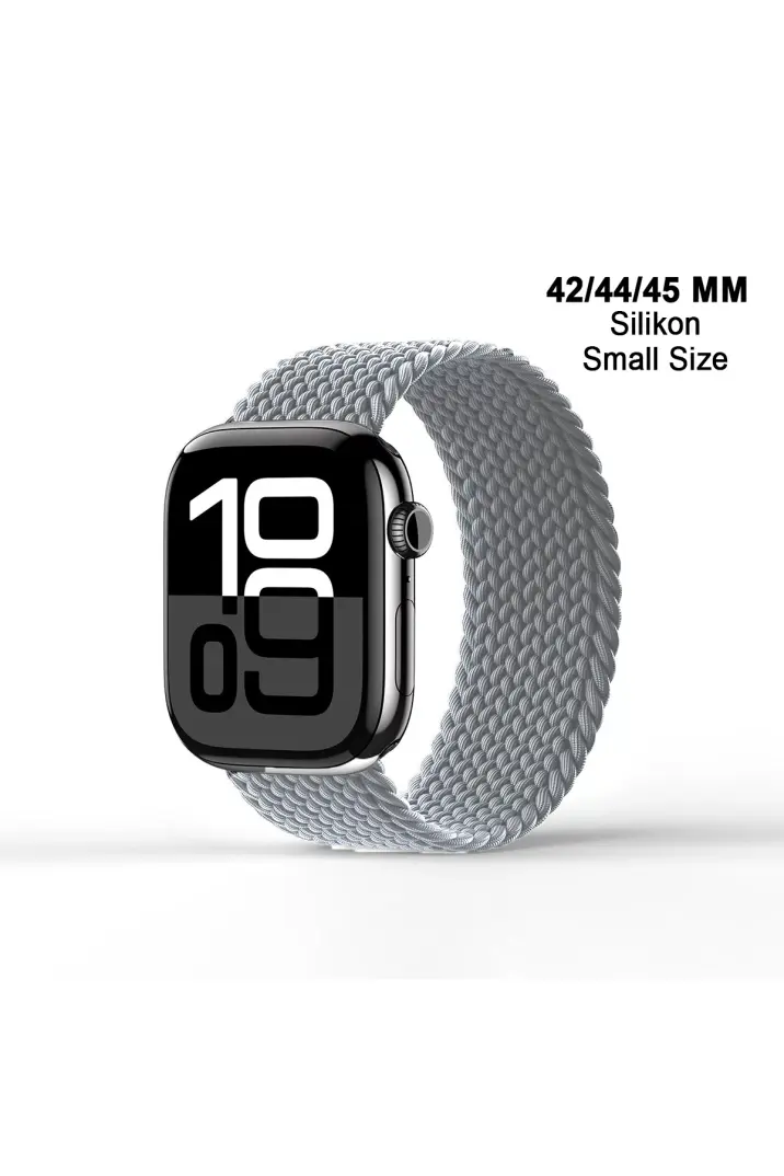 Apple Watch Uyumlu 1/2/3/4/5/6/SE/7/8/9Seri 42/44/45/49MM Solo Loop Kordon Kayış Silikon SBeden MT94 - 20