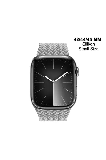 Apple Watch Uyumlu 1/2/3/4/5/6/SE/7/8/9Seri 42/44/45/49MM Solo Loop Kordon Kayış Silikon SBeden MT94 - 21