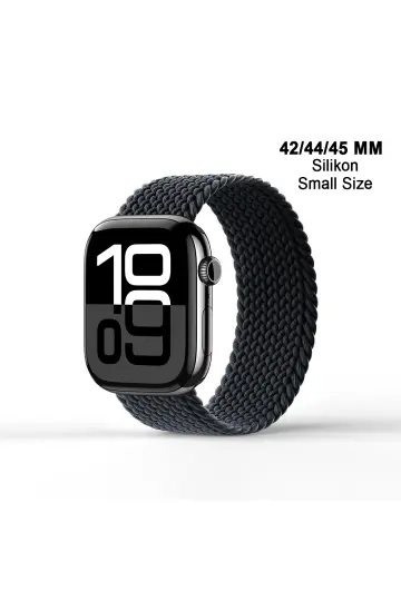 Apple Watch Uyumlu 1/2/3/4/5/6/SE/7/8/9Seri 42/44/45/49MM Solo Loop Kordon Kayış Silikon SBeden MT94 - 23