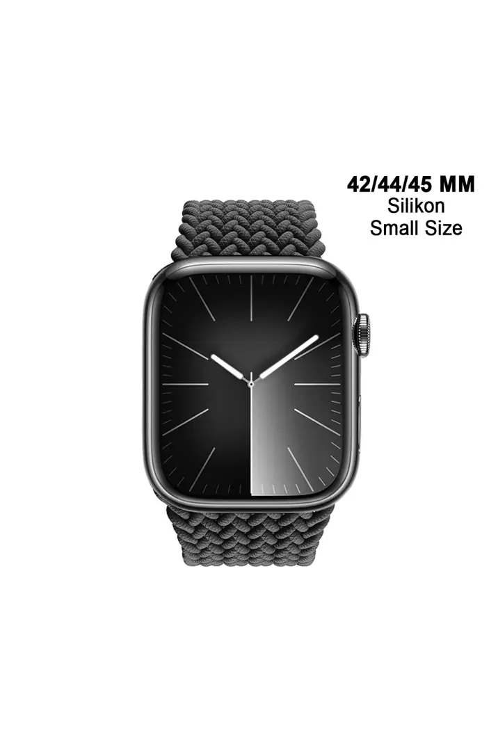 Apple Watch Uyumlu 1/2/3/4/5/6/SE/7/8/9Seri 42/44/45/49MM Solo Loop Kordon Kayış Silikon SBeden MT94 - 24