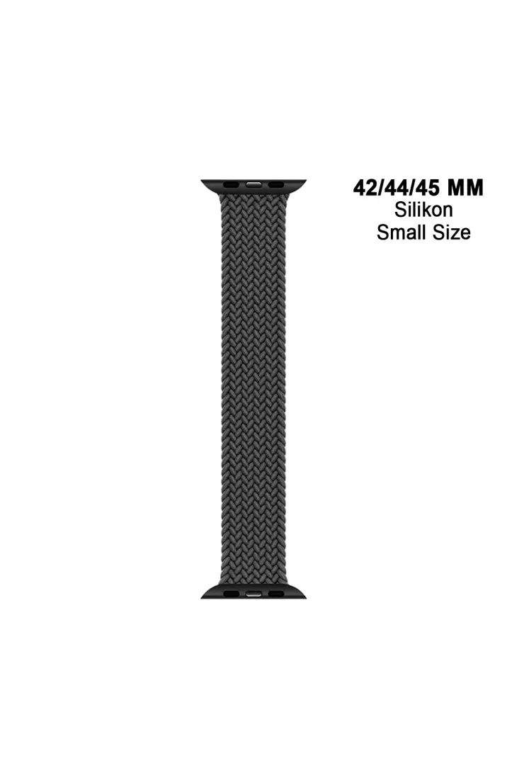 Apple Watch Uyumlu 1/2/3/4/5/6/SE/7/8/9Seri 42/44/45/49MM Solo Loop Kordon Kayış Silikon SBeden MT94 - 25