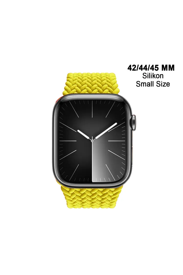 Apple Watch Uyumlu 1/2/3/4/5/6/SE/7/8/9Seri 42/44/45/49MM Solo Loop Kordon Kayış Silikon SBeden MT94 - 27