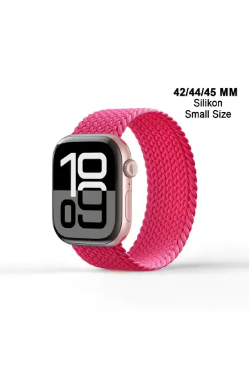 Apple Watch Uyumlu 1/2/3/4/5/6/SE/7/8/9Seri 42/44/45/49MM Solo Loop Kordon Kayış Silikon SBeden MT94 - 29