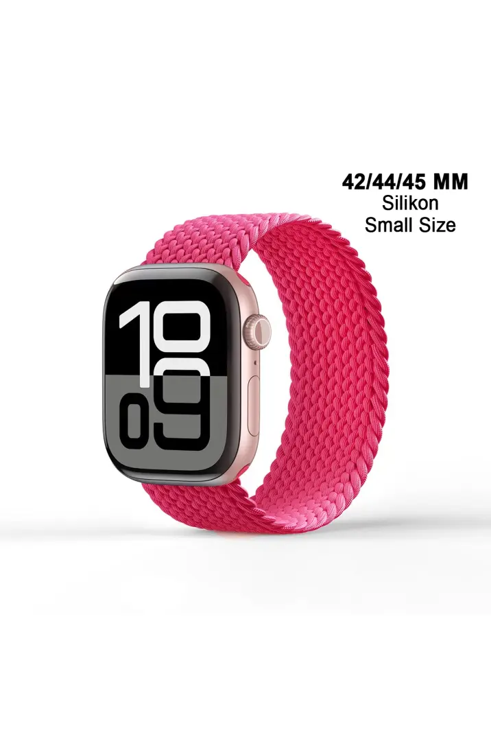 Apple Watch Uyumlu 1/2/3/4/5/6/SE/7/8/9Seri 42/44/45/49MM Solo Loop Kordon Kayış Silikon SBeden MT94 - 29