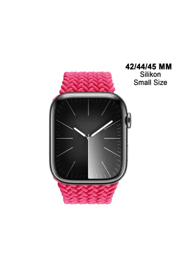 Apple Watch Uyumlu 1/2/3/4/5/6/SE/7/8/9Seri 42/44/45/49MM Solo Loop Kordon Kayış Silikon SBeden MT94 - 30
