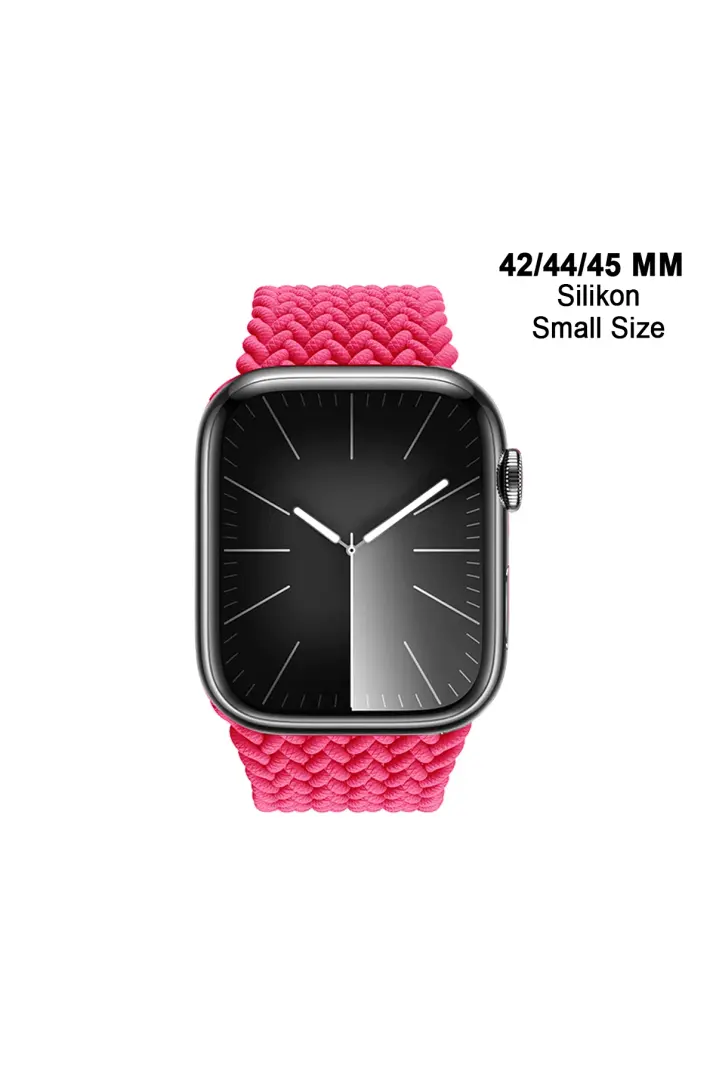 Apple Watch Uyumlu 1/2/3/4/5/6/SE/7/8/9Seri 42/44/45/49MM Solo Loop Kordon Kayış Silikon SBeden MT94 - 30
