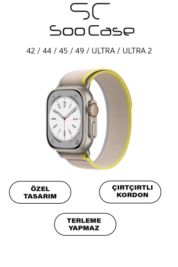 Apple Watch Uyumlu Alpine Kumaş Kordon 42-44-45-49 mm SOO-112