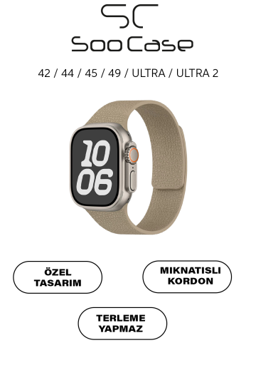 Apple Watch Uyumlu Deri Dokulu Silikon Kordon Spor Kayış 42/44/45/49 mm/ ULTRA / ULTRA 2 SOO-114 