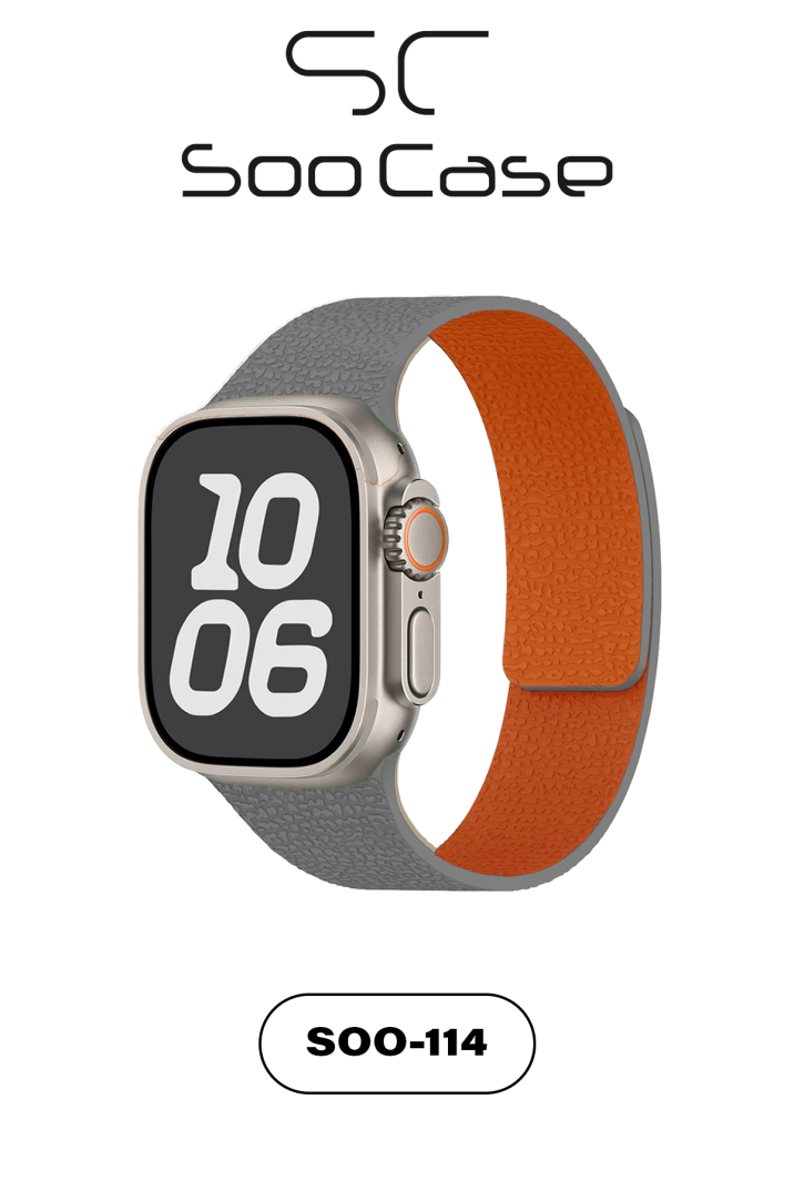 Apple Watch Uyumlu Deri Dokulu Silikon Kordon Spor Kayış 42/44/45/49 mm/ ULTRA / ULTRA 2 SOO-114 - 9