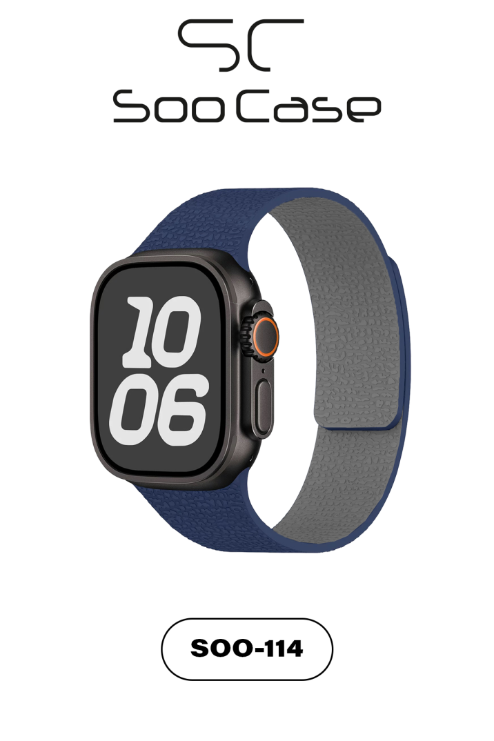 Apple Watch Uyumlu Deri Dokulu Silikon Kordon Spor Kayış 42/44/45/49 mm/ ULTRA / ULTRA 2 SOO-114 - 16