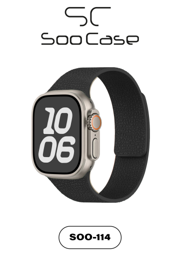 Apple Watch Uyumlu Deri Dokulu Silikon Kordon Spor Kayış 42/44/45/49 mm/ ULTRA / ULTRA 2 SOO-114 - 23