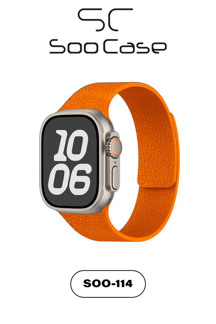 Apple Watch Uyumlu Deri Dokulu Silikon Kordon Spor Kayış 42/44/45/49 mm/ ULTRA / ULTRA 2 SOO-114 - 31