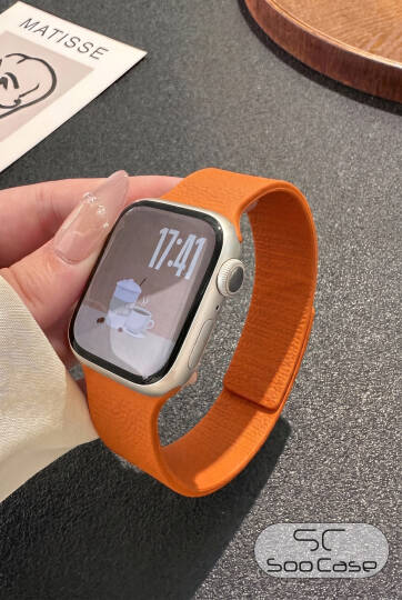 Apple Watch Uyumlu Deri Dokulu Silikon Kordon Spor Kayış 42/44/45/49 mm/ ULTRA / ULTRA 2 SOO-114 - 33