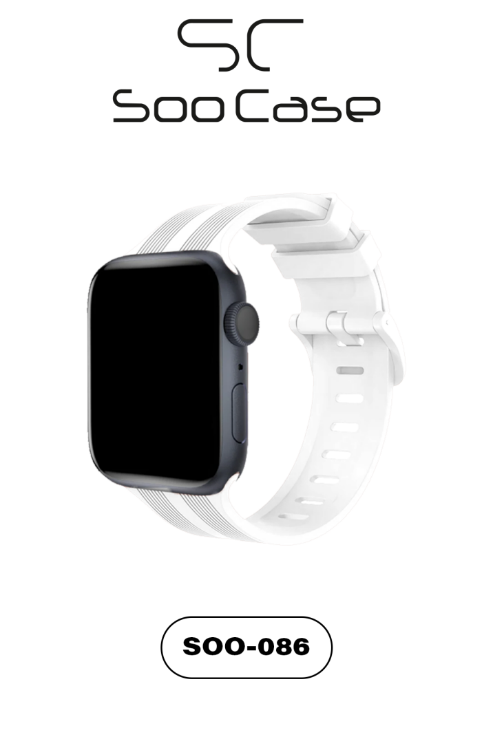 Apple Watch Uyumlu Watch 1/2/3/4/5/6/SE/7/8/9 Serileri 42/44/45/49 MM Kordon Kayış Silikon MT86 - 10