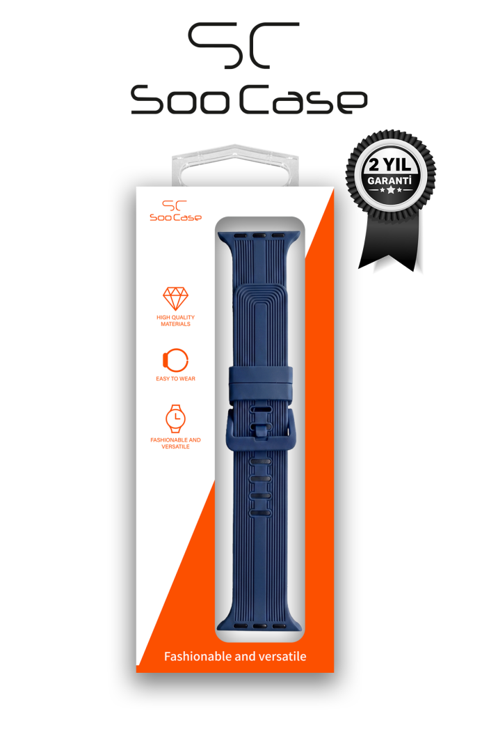 Apple Watch Uyumlu Watch 1/2/3/4/5/6/SE/7/8/9 Serileri 42/44/45/49 MM Kordon Kayış Silikon MT86 - 21