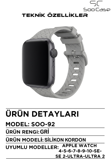 Apple Watch Uyumlu Watch 1/2/3/4/5/6/SE/7/8/9 Serileri 42/44/45/49 MM Kordon Kayış Silikon MT92 - 13