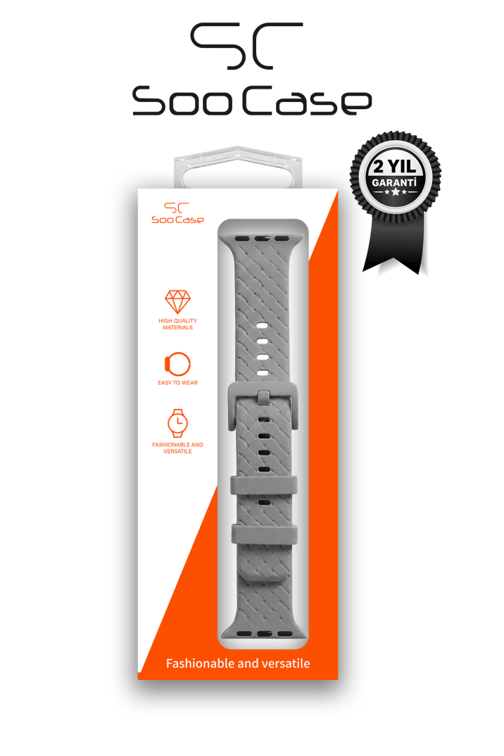 Apple Watch Uyumlu Watch 1/2/3/4/5/6/SE/7/8/9 Serileri 42/44/45/49 MM Kordon Kayış Silikon MT92 - 15