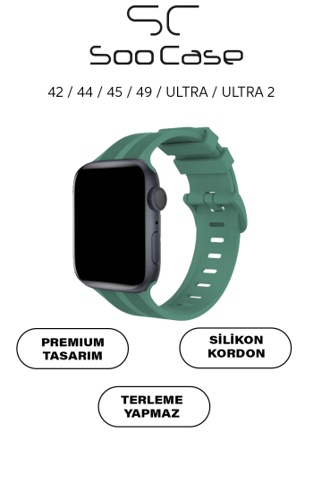 Apple Watch Uyumlu Watch 3 4 5 6 7 8 9 Se Serileri 38 40 41mm Kordon Kayış Silikon MT86