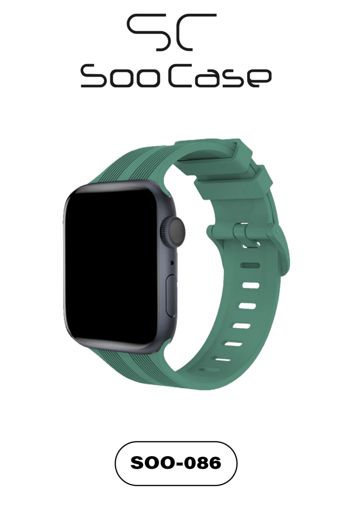 Apple Watch Uyumlu Watch 3 4 5 6 7 8 9 Se Serileri 38 40 41mm Kordon Kayış Silikon MT86 - 2