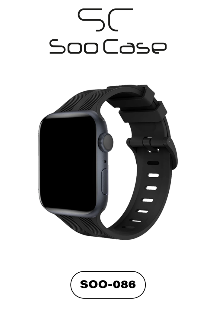 Apple Watch Uyumlu Watch 3 4 5 6 7 8 9 Se Serileri 38 40 41mm Kordon Kayış Silikon MT86 - 15