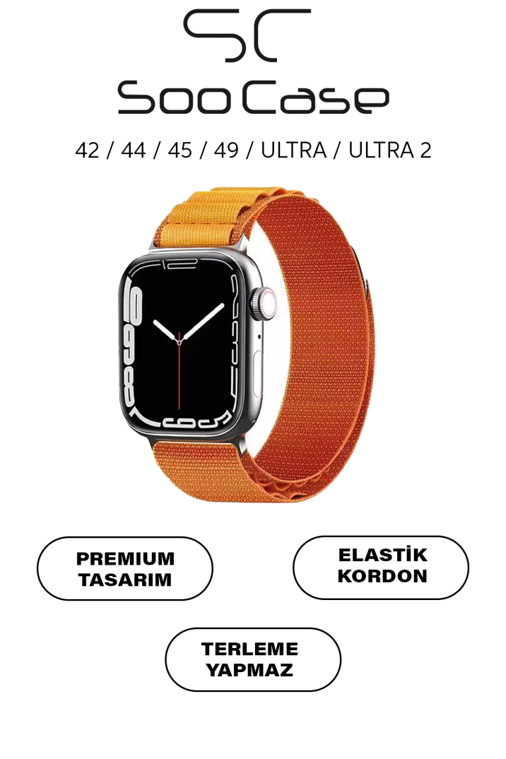 Apple Watch Uyumlu Watch 3 4 5 6 7 8 9 SeSeri 38 40 41 MM İndigo Alpine Loop MT91 - 1