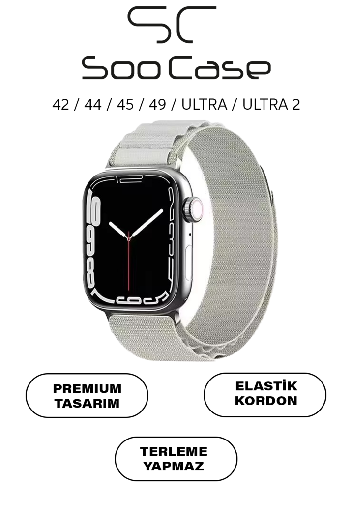 Apple Watch Uyumlu Watch 3 4 5 6 7 8 9 SeSeri 38 40 41 MM İndigo Alpine Loop MT91 - 6