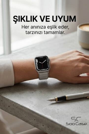 Apple Watch Uyumlu Watch 3 4 5 6 7 8 9 SeSeri 38 40 41 MM İndigo Alpine Loop MT91 - 10
