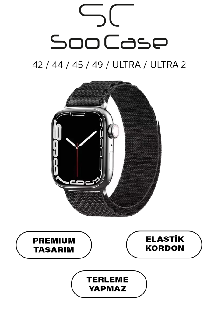 Apple Watch Uyumlu Watch 3 4 5 6 7 8 9 SeSeri 38 40 41 MM İndigo Alpine Loop MT91 - 12