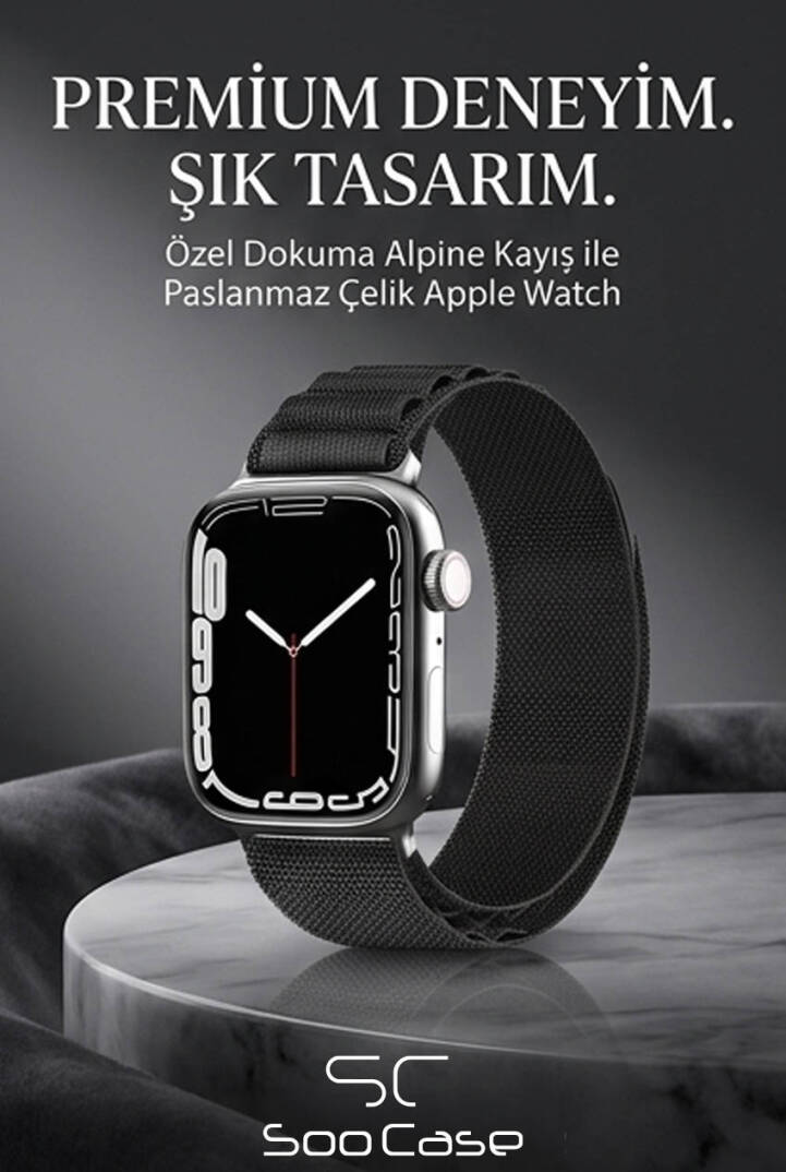 Apple Watch Uyumlu Watch 3 4 5 6 7 8 9 SeSeri 38 40 41 MM İndigo Alpine Loop MT91 - 16