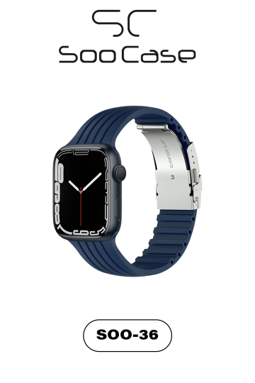 Apple Watch Uyumlu Watch 3 4 5 6 7 8 9 SeSeri 38 40 41 MM Klipsli Kordon Kayış Silikon MT36 - 29